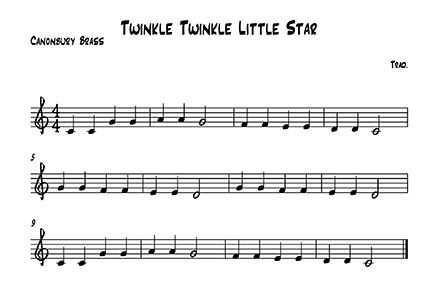 Sheet music for Twinkle Twinkle